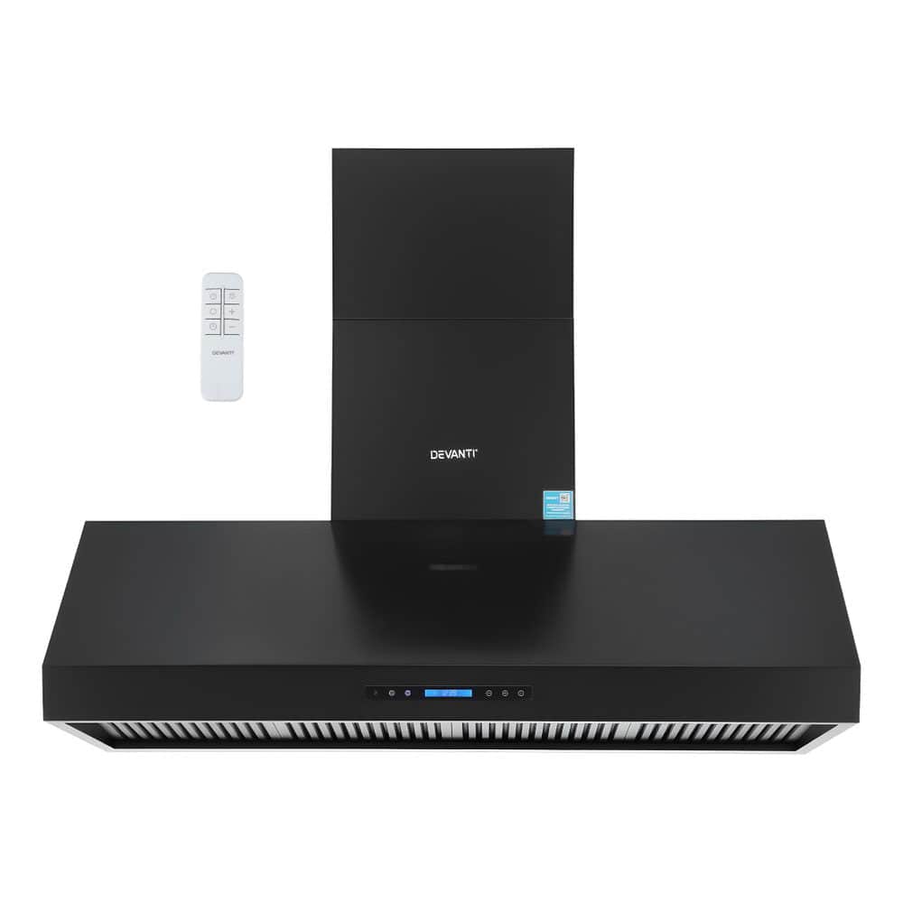 1500mm Commercial BBQ Range Hood Dual Motor W/ Remote Control Black