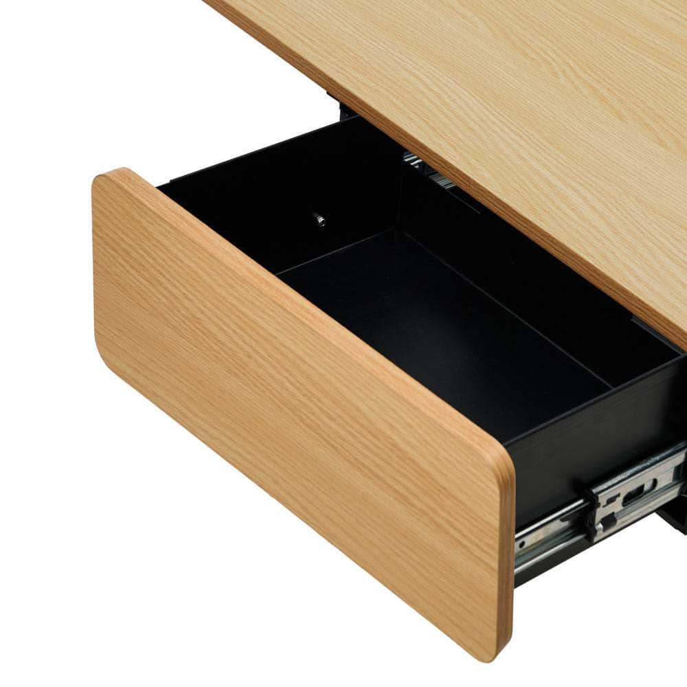 150cm Electric Standing Desk with Drawer Adjustable Oak White Single & Dual Motar