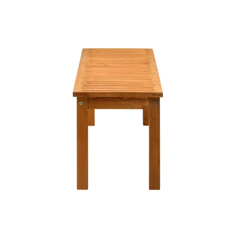 150cm Garden Bench Outdoor Wood Patio Dining Chair Slatted Seat 3 Seater
