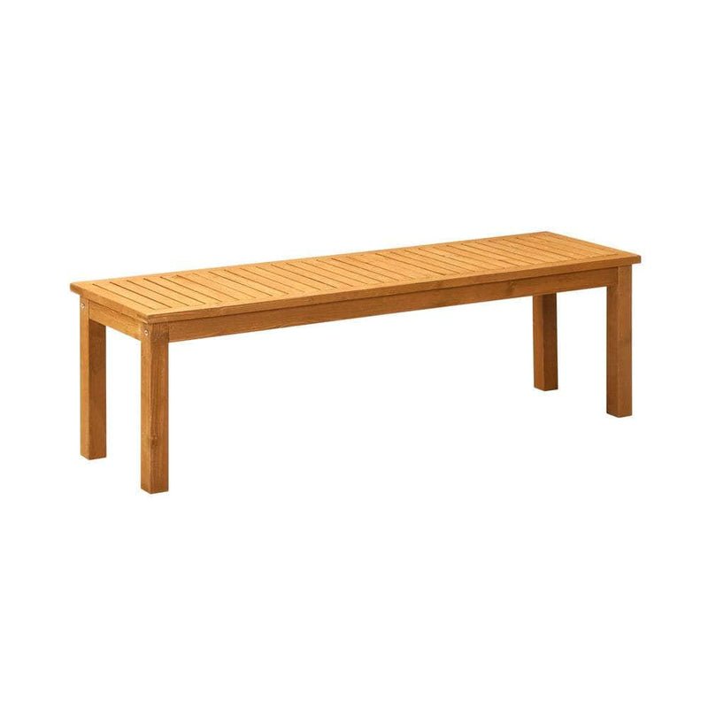150cm Garden Bench Outdoor Wood Patio Dining Chair Slatted