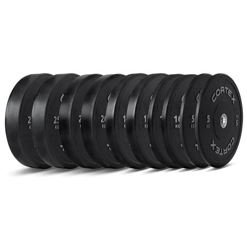 150kg Black Series V2 Rubber Olympic Bumper Plate Set 50mm