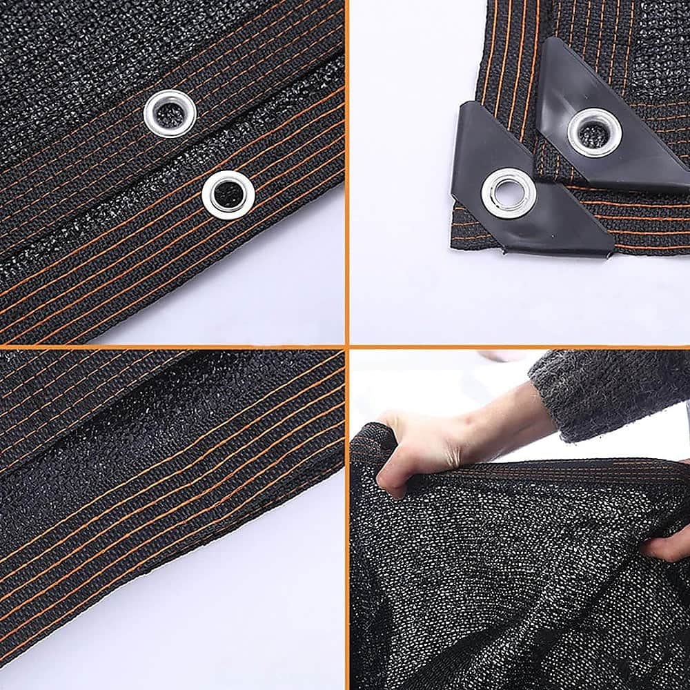 15m x 2m Fence Windscreen Privacy Screen Shade Cover Coffee Fabric Mesh Garden