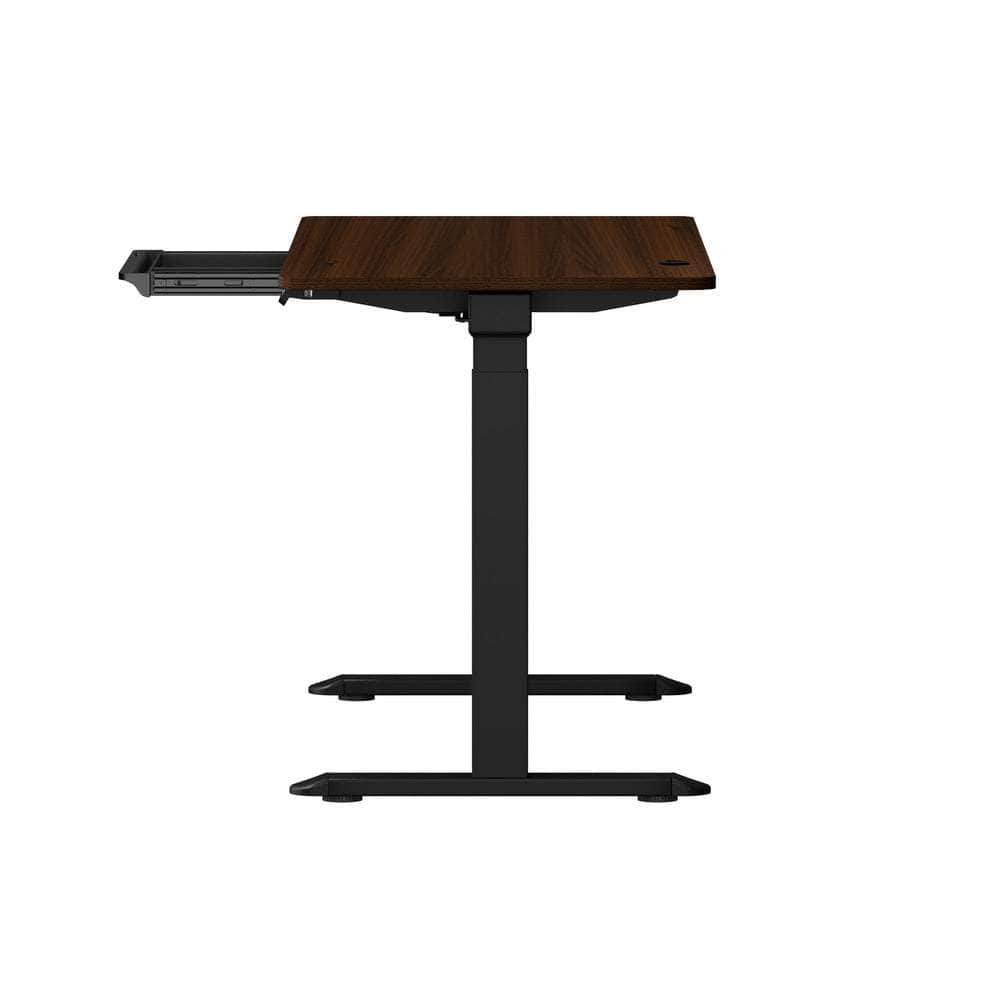 160cm Electric Standing Desk w/ Drawer Adjustable Oak White & Black