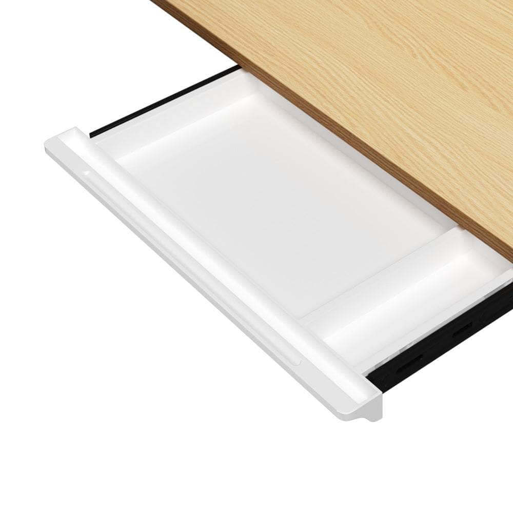 160cm Electric Standing Desk with Drawer Adjustable White Oak