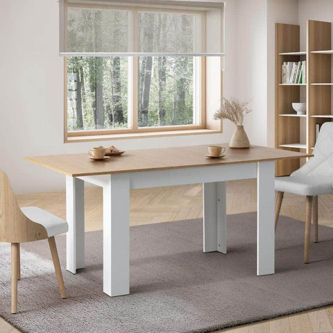 160cm Extendable Dining Table Kitchen Restaurant Cafe Table WoodenWhite