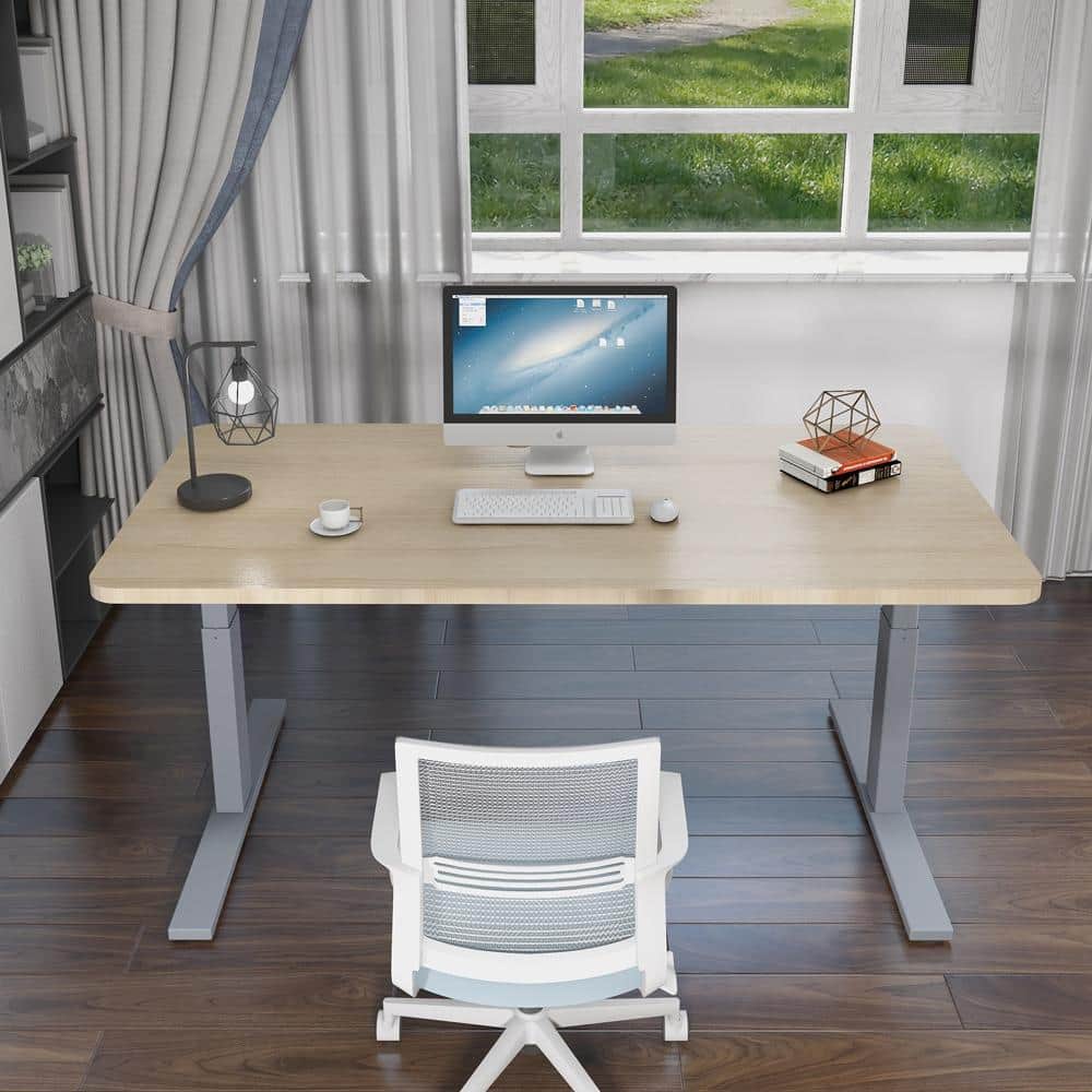 160Cm Standing Desk Height Adjustable Sit Stand Motorised White Dual