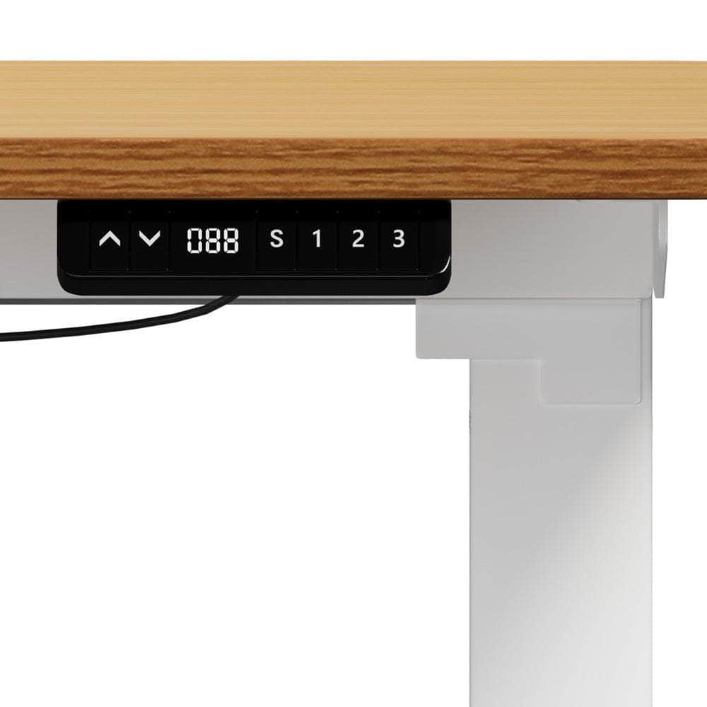 160cm Standing Desk With Drawer Motorized Adjustable White