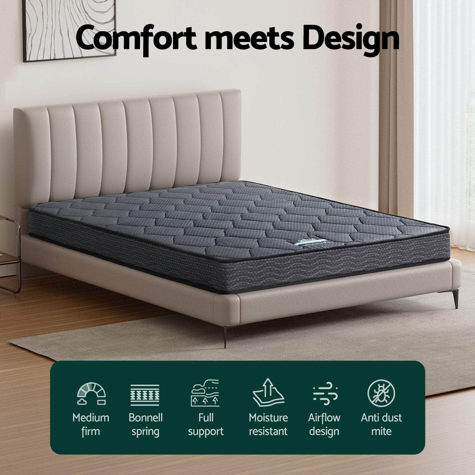 16cm Mattress Bonnell Spring Double/King/Single/Queen