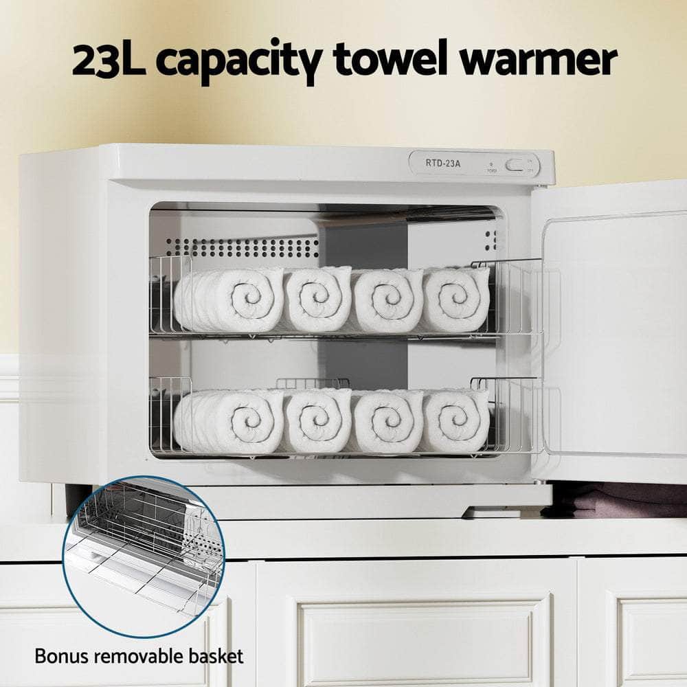 16L/23L/32L Towel Warmer UV Sterilizer Heater Cabinet Beauty Salon White