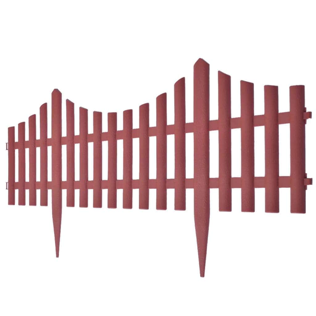 17 pcs Lawn Dividers 10 m Brown - Simple deals