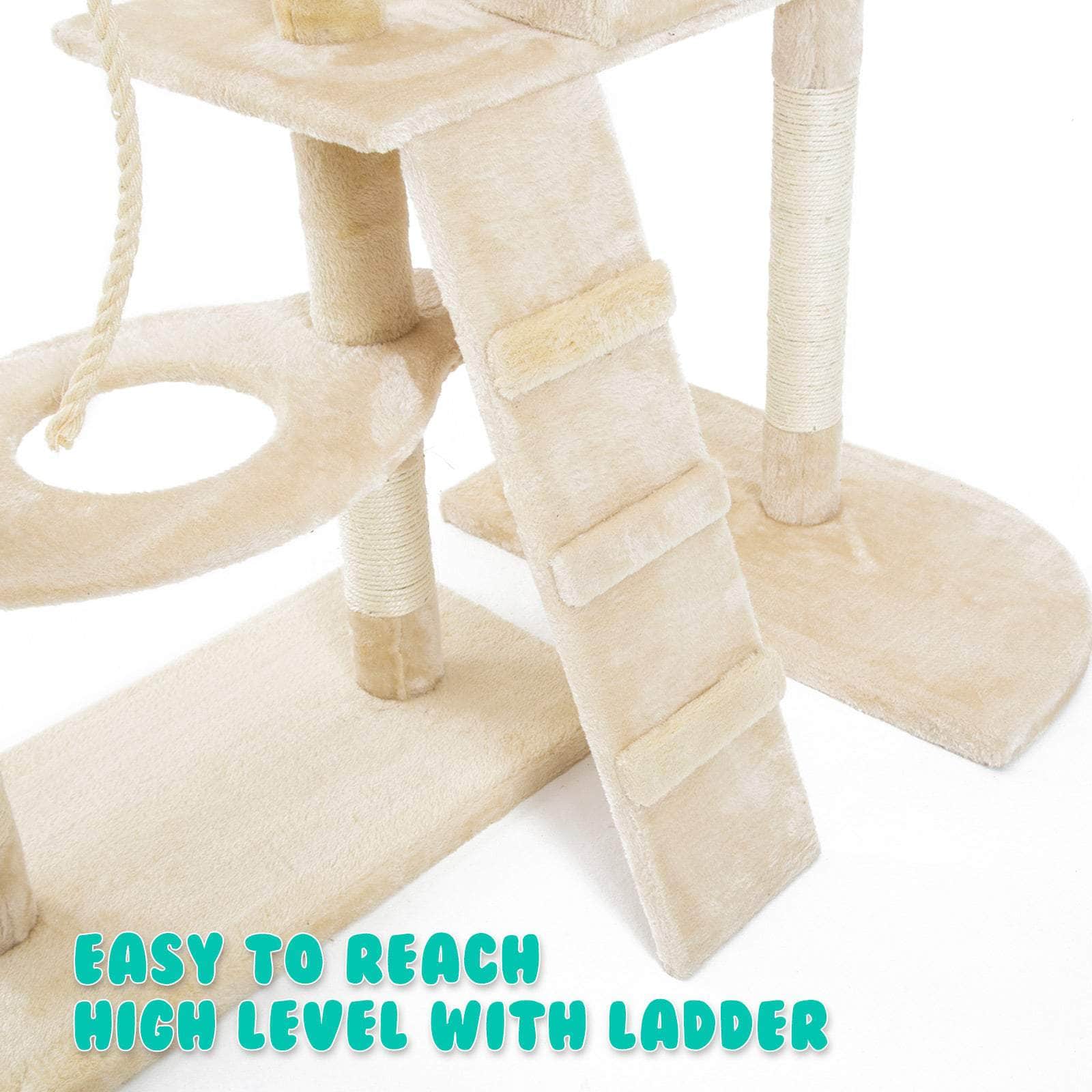 170Cm Beige Cat Tree Danie Multi Level Scratcher