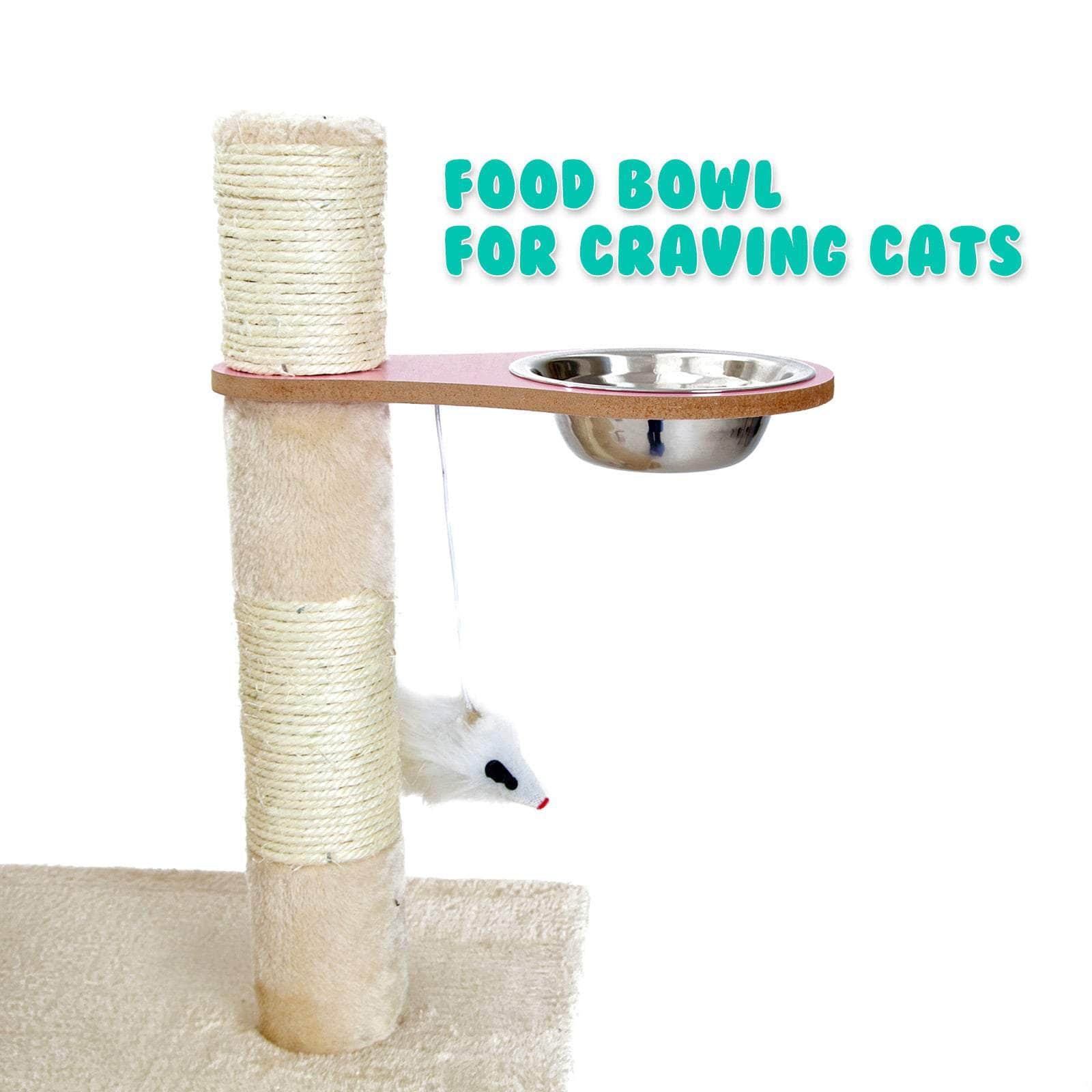 170Cm Beige Cat Tree Danie Multi Level Scratcher