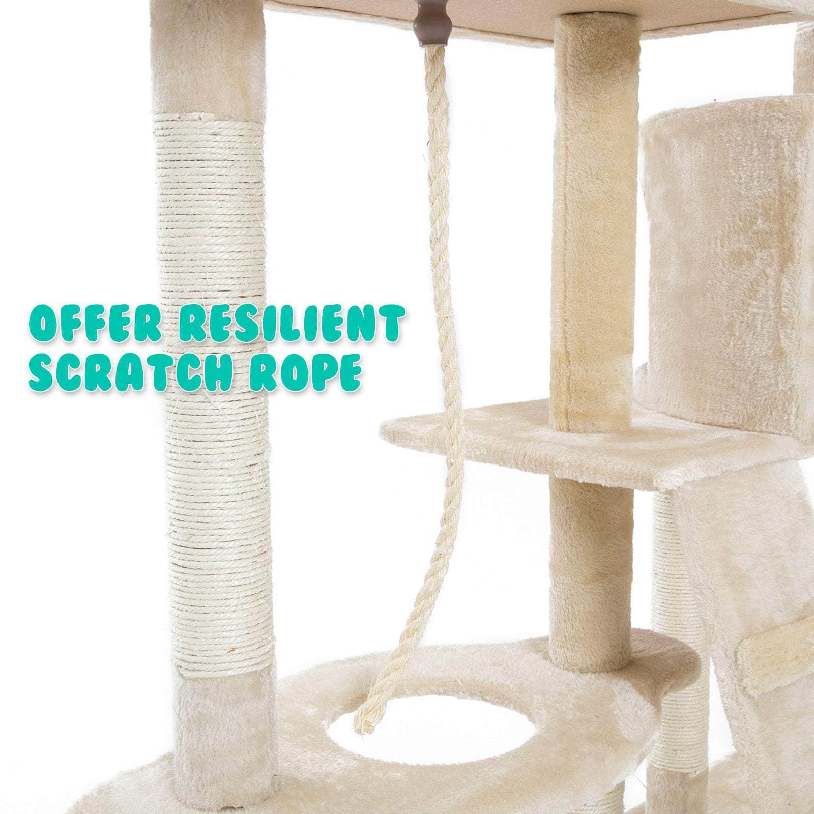 170Cm Beige Cat Tree Danie Multi Level Scratcher