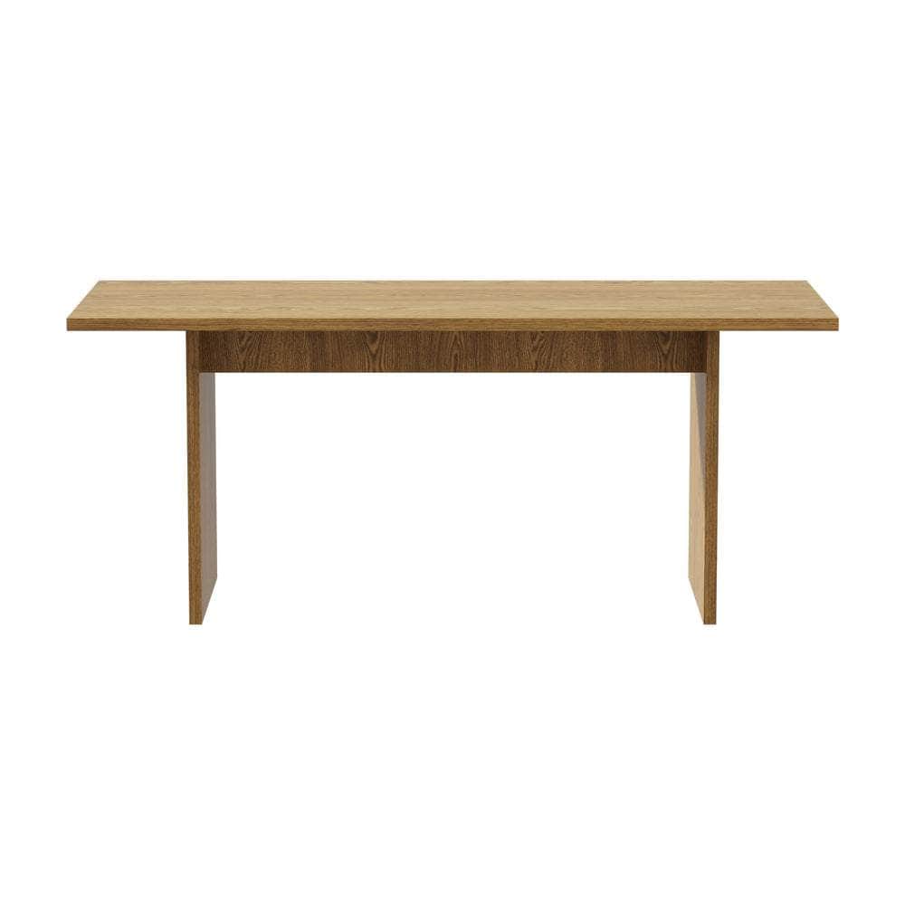 180cm Dining Table Rectangular Timber Natural/White