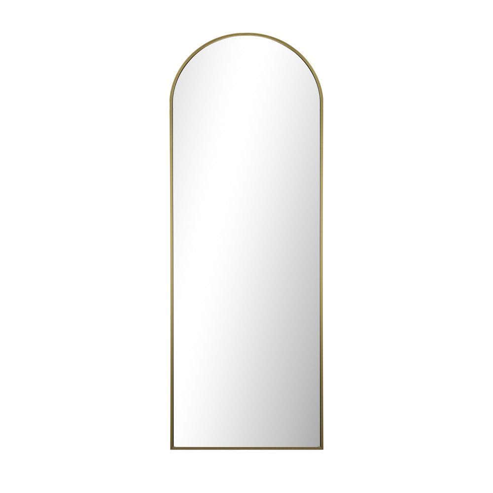 180x70cm Full Length Mirror Arched Floor Mirrors Black/Gold