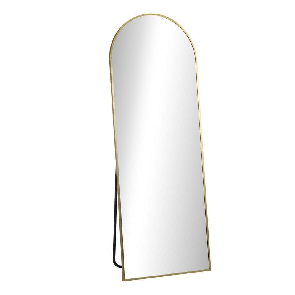 180x70cm Full Length Mirror Arched Floor Mirrors Black/Gold