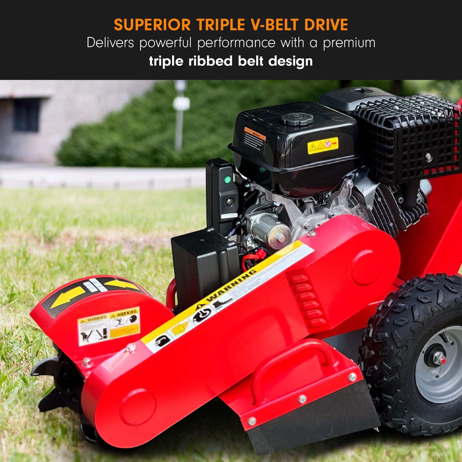 18HP 457cc Petrol Stump Grinder Key Start Tungsten Teeth Heavy Duty Machine - photo 17