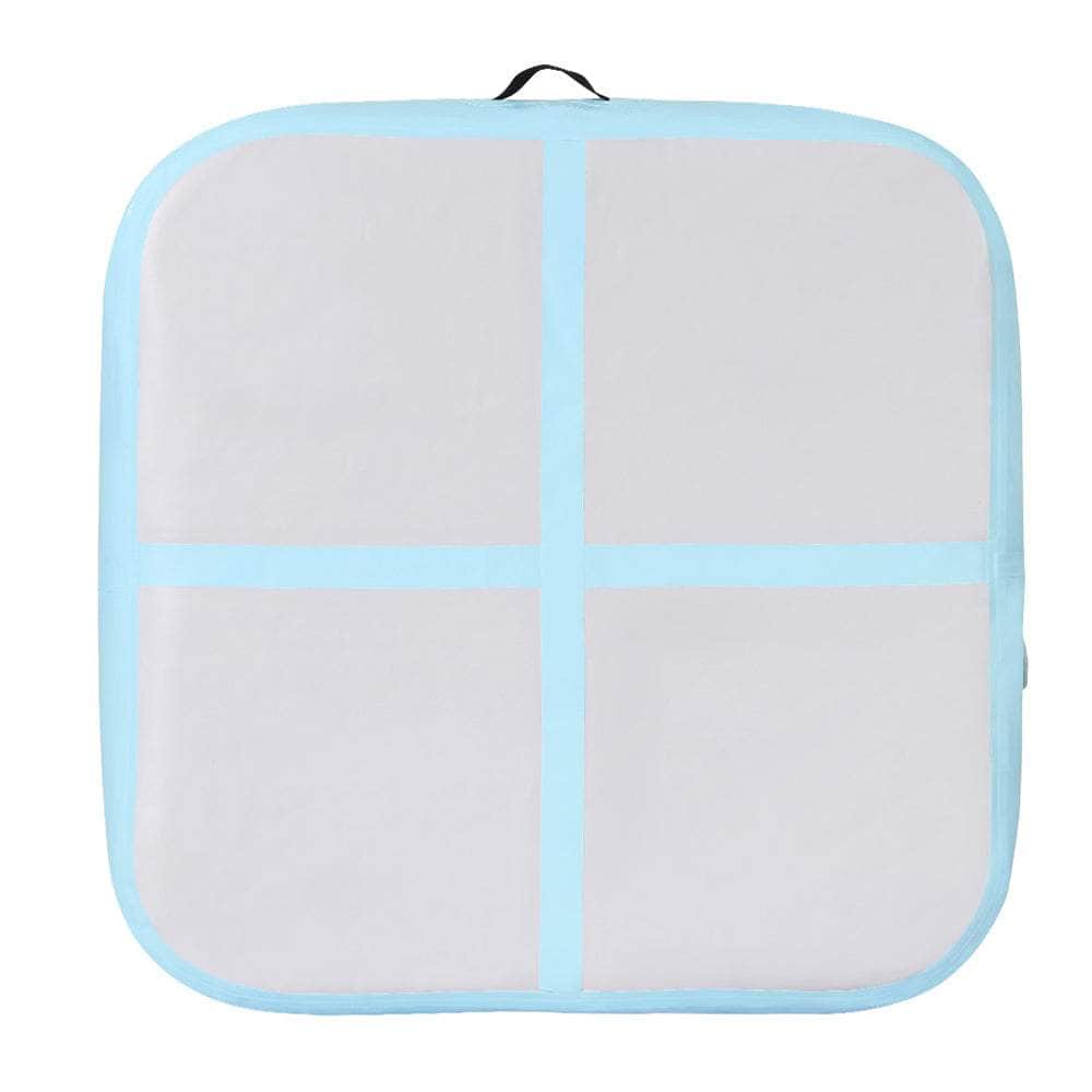 1m Air Track Mat Inflatable Gymnastics Tumbling Mat W/ Pump Colourful