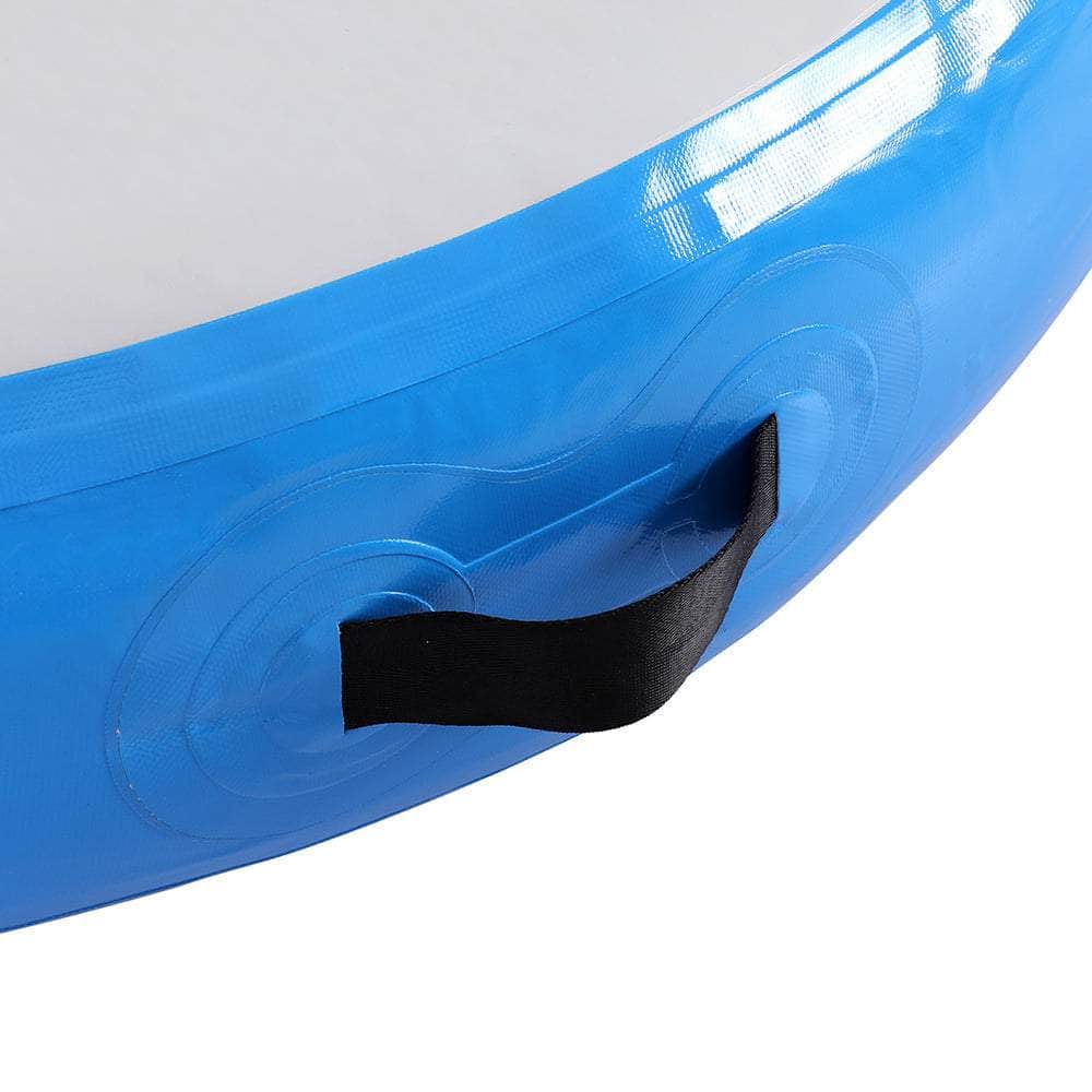 1M Air Track Spot Inflatable Gymnastics Tumbling Mat Round Blue