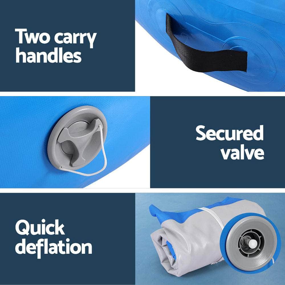 1m Air Track Spot Inflatable Gymnastics Tumbling Mat Round W/ Pump