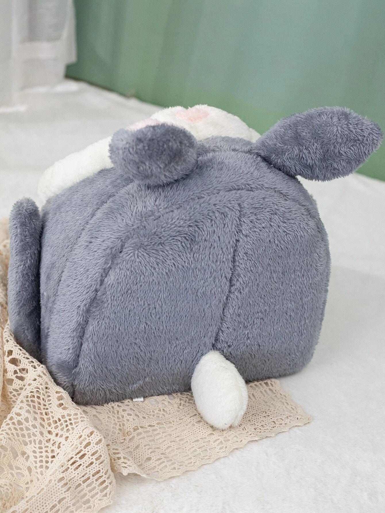 1pc Rabbit Design Plush Pet Bed Cave