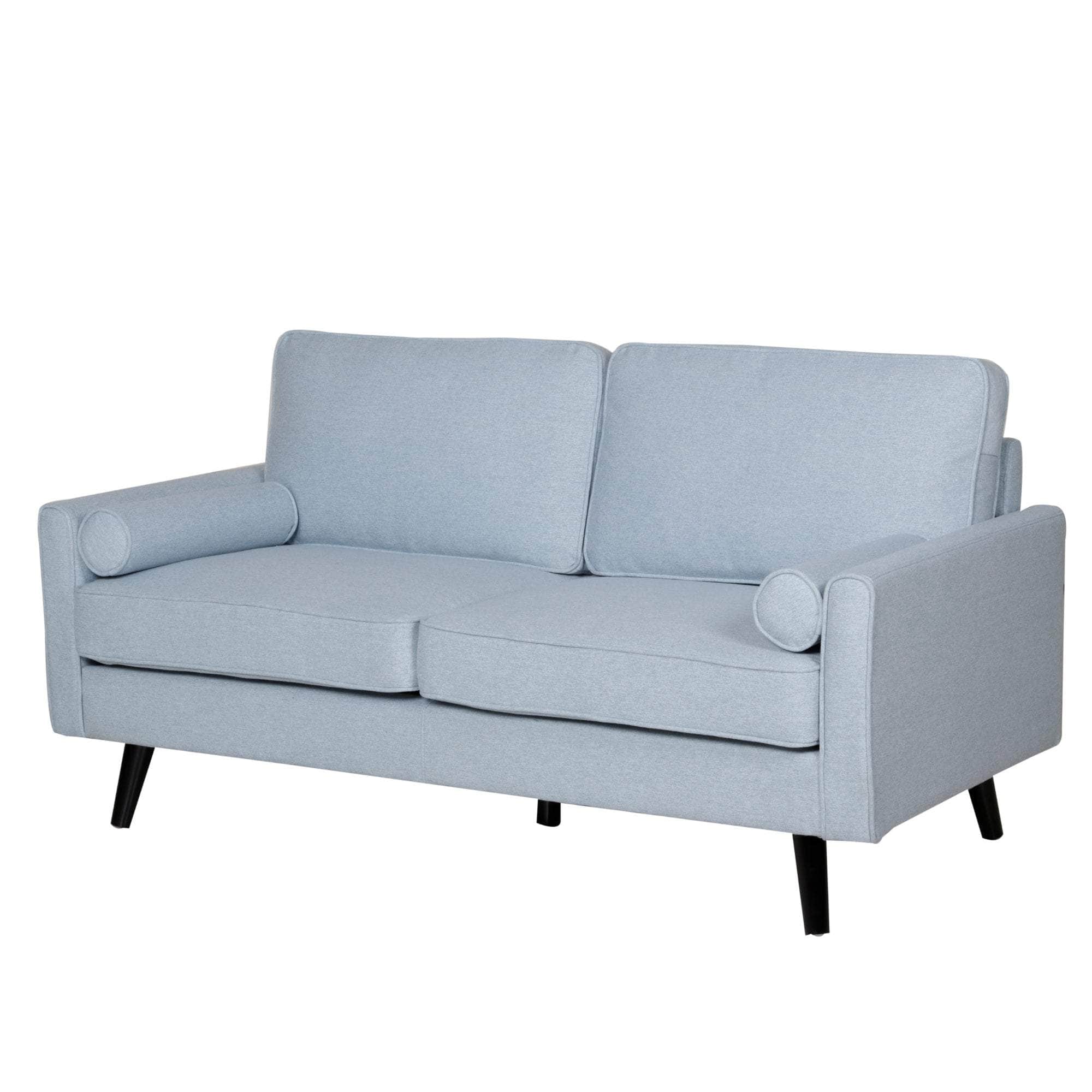 2/2.5 Seater Sofa Fabric Uplholstered Lounge Couch - Light Blue