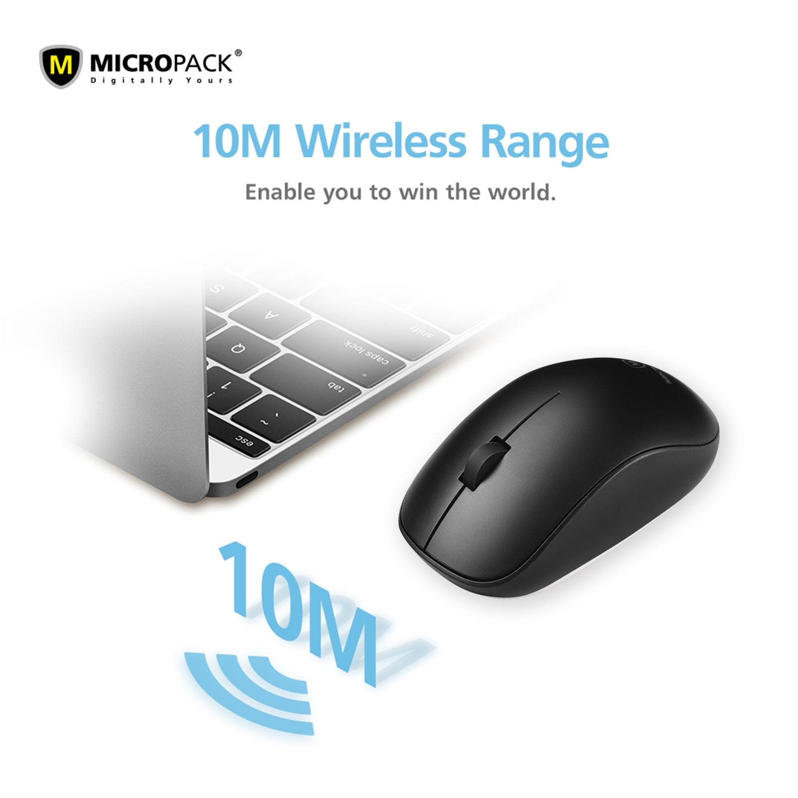 2.4G Wireless Mouse Approx 10 M Range USB Receiver-Color Box(Black)