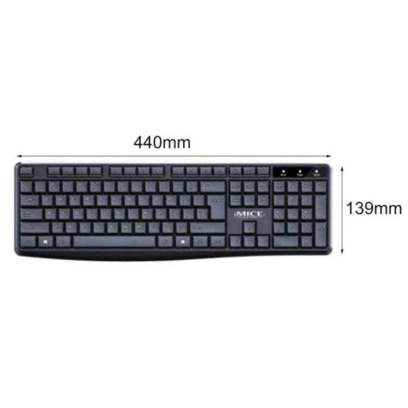 2.4Ghz Ergonomic Wireless Keyboard and Mouse for Office Bliss