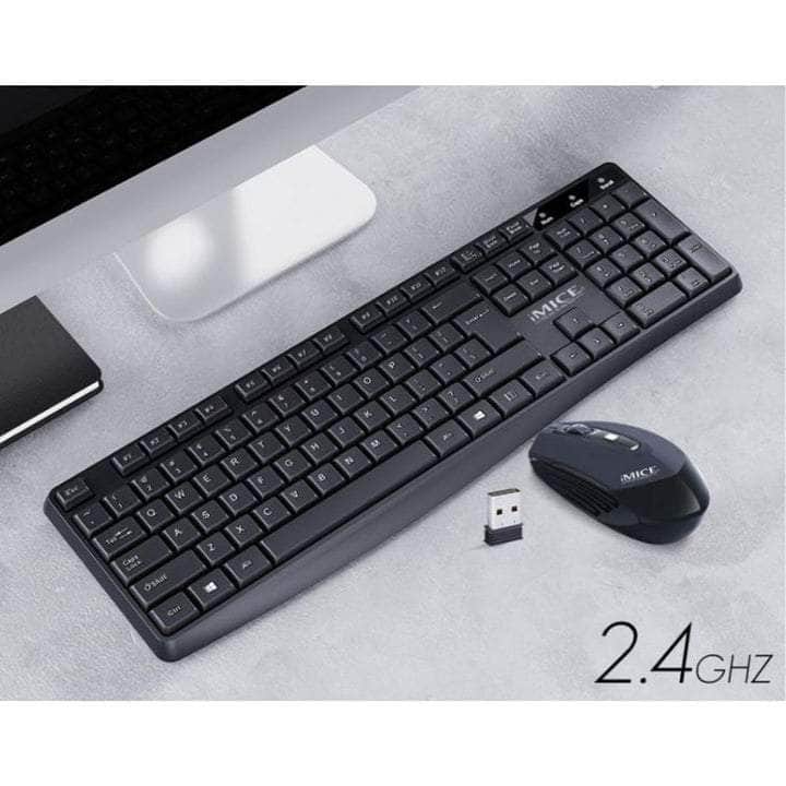 2.4Ghz Ergonomic Wireless Keyboard and Mouse for Office Bliss