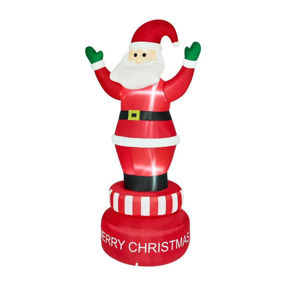 2.4M Christmas Inflatable Spinning Santa Claus with LED Light