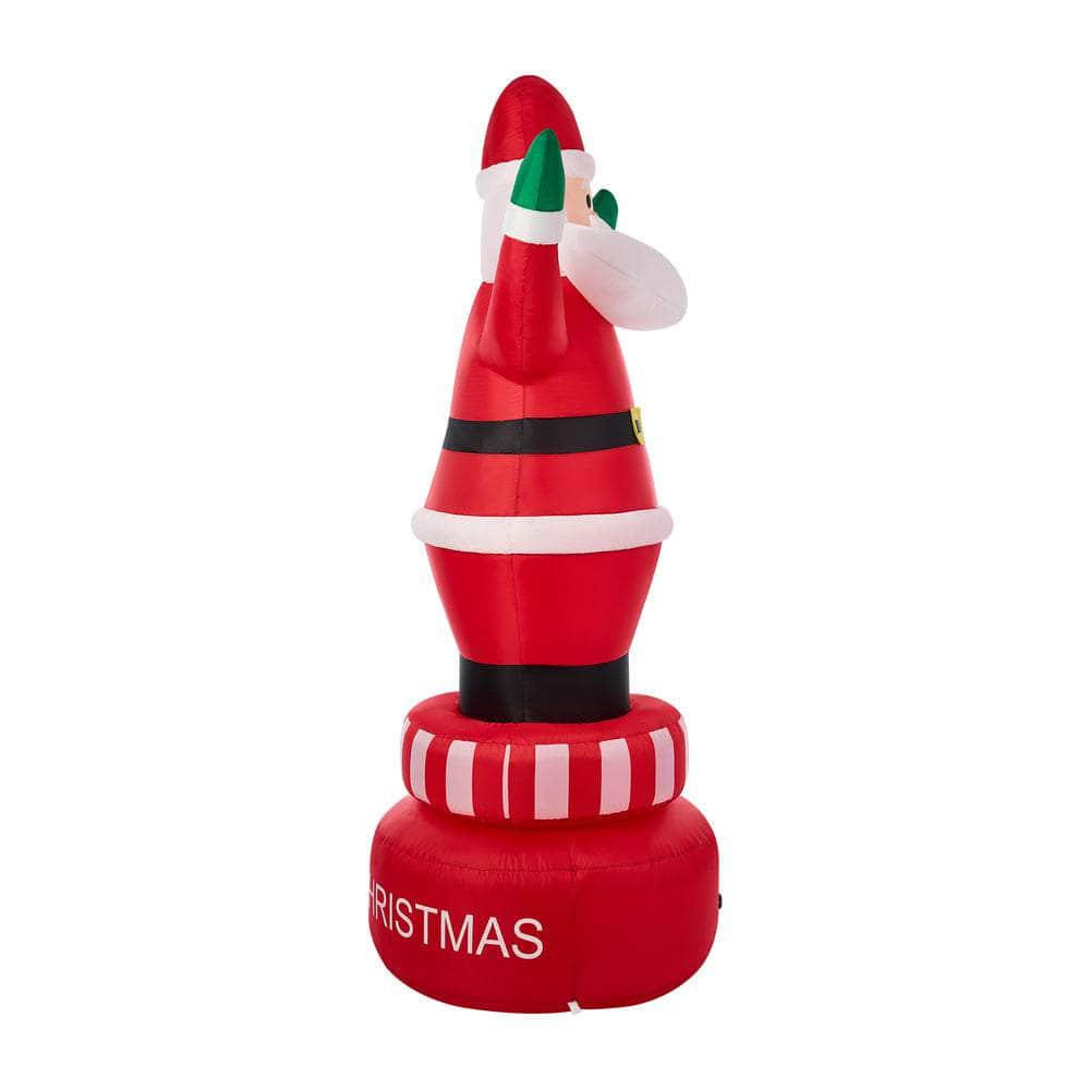 2.4M Christmas Inflatable Spinning Santa Claus with LED Light