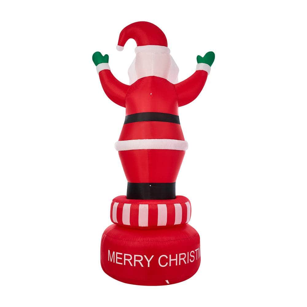 2.4M Christmas Inflatable Spinning Santa Claus with LED Light