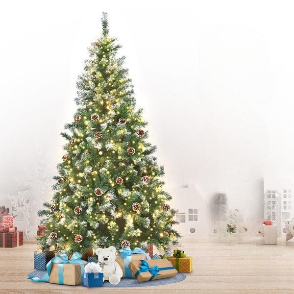 2.4m Pre Lit LED Christmas Tree with Pine Cones on Afterpay | ZipPay | LayBuy | Klarna