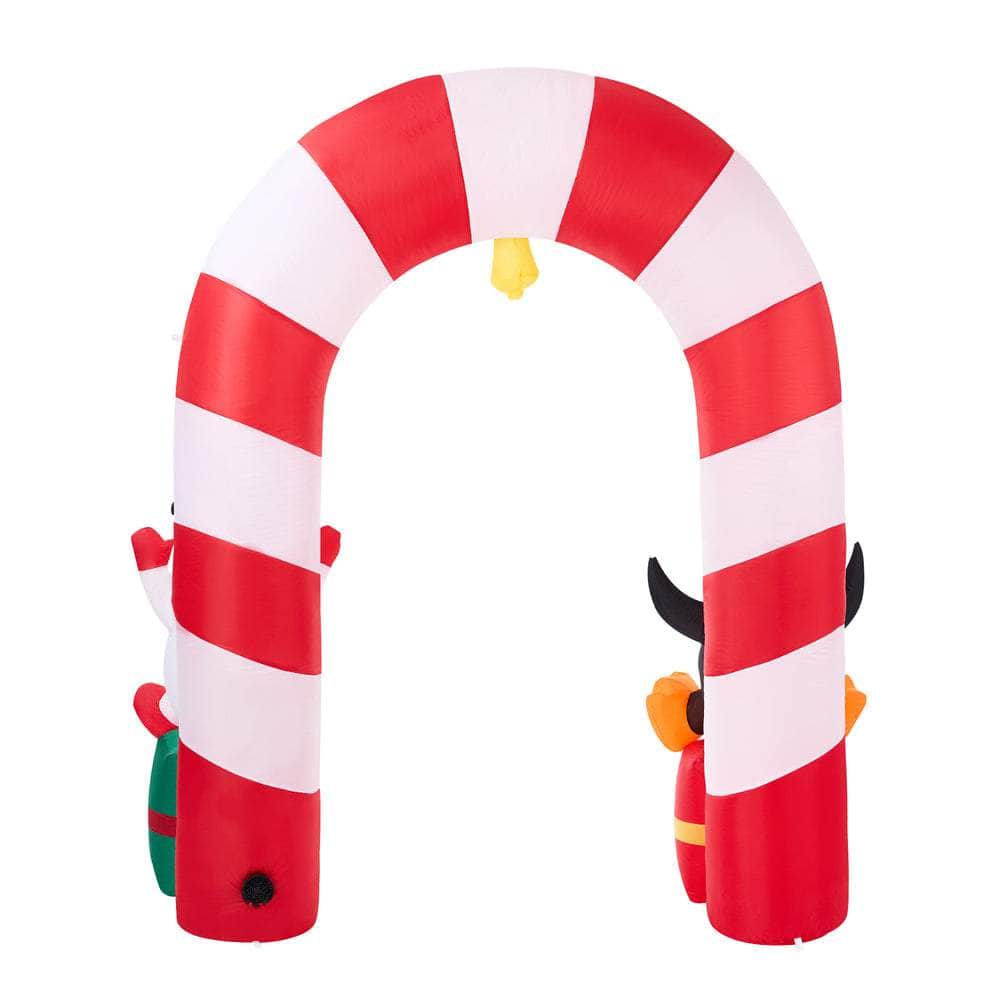 2.6M Christmas Inflatable Archway with LED Lights Holiday Outdoor Decor