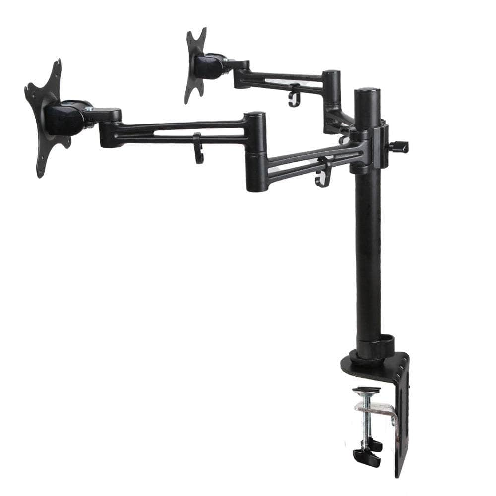 2 Arms Adjustable Monitor Screen Holder - Black