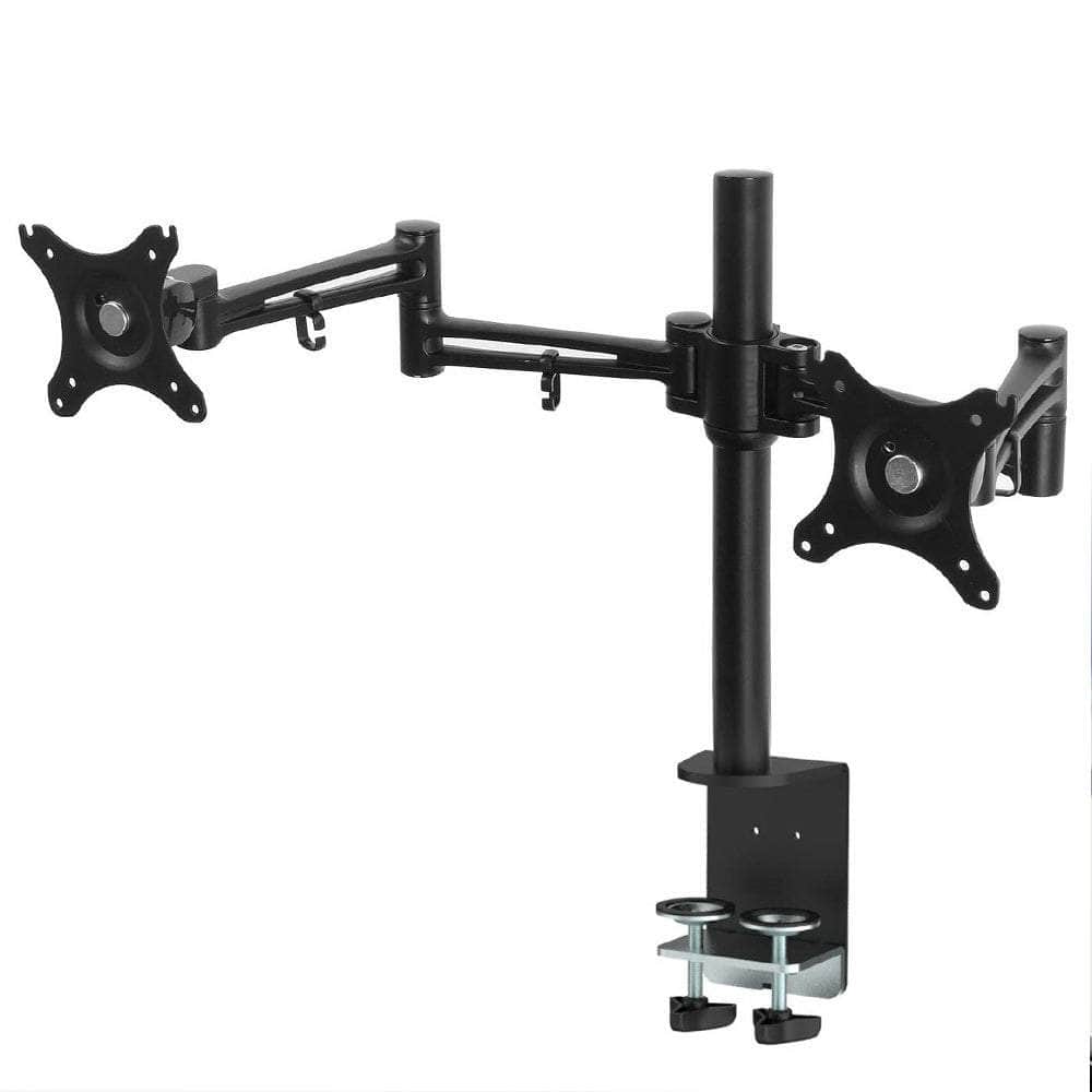 2 Arms Adjustable Monitor Screen Holder - Black