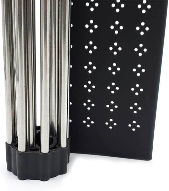 2 Pack Large Stainless Steel Roll Up Dish Drying Rack With Utensil Holder