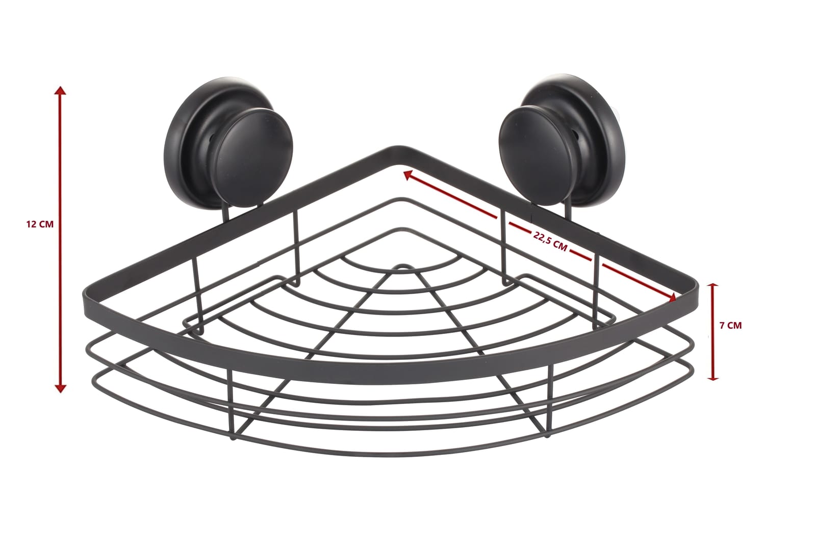 2-Pack Round Corner Shower Caddy With Suction Cups