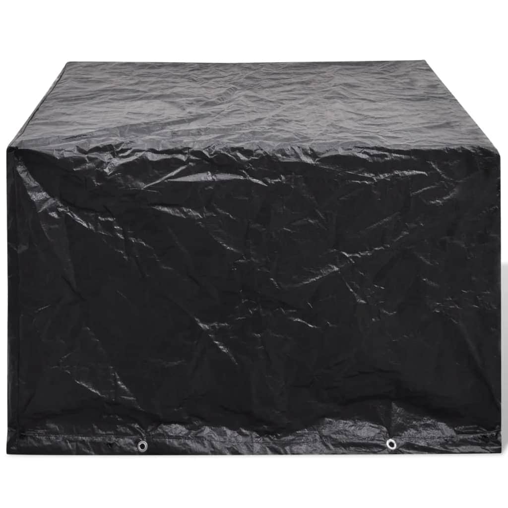 2 pcs Garden Furniture Covers 4 Person Poly Rattan Set 8 Eyelets