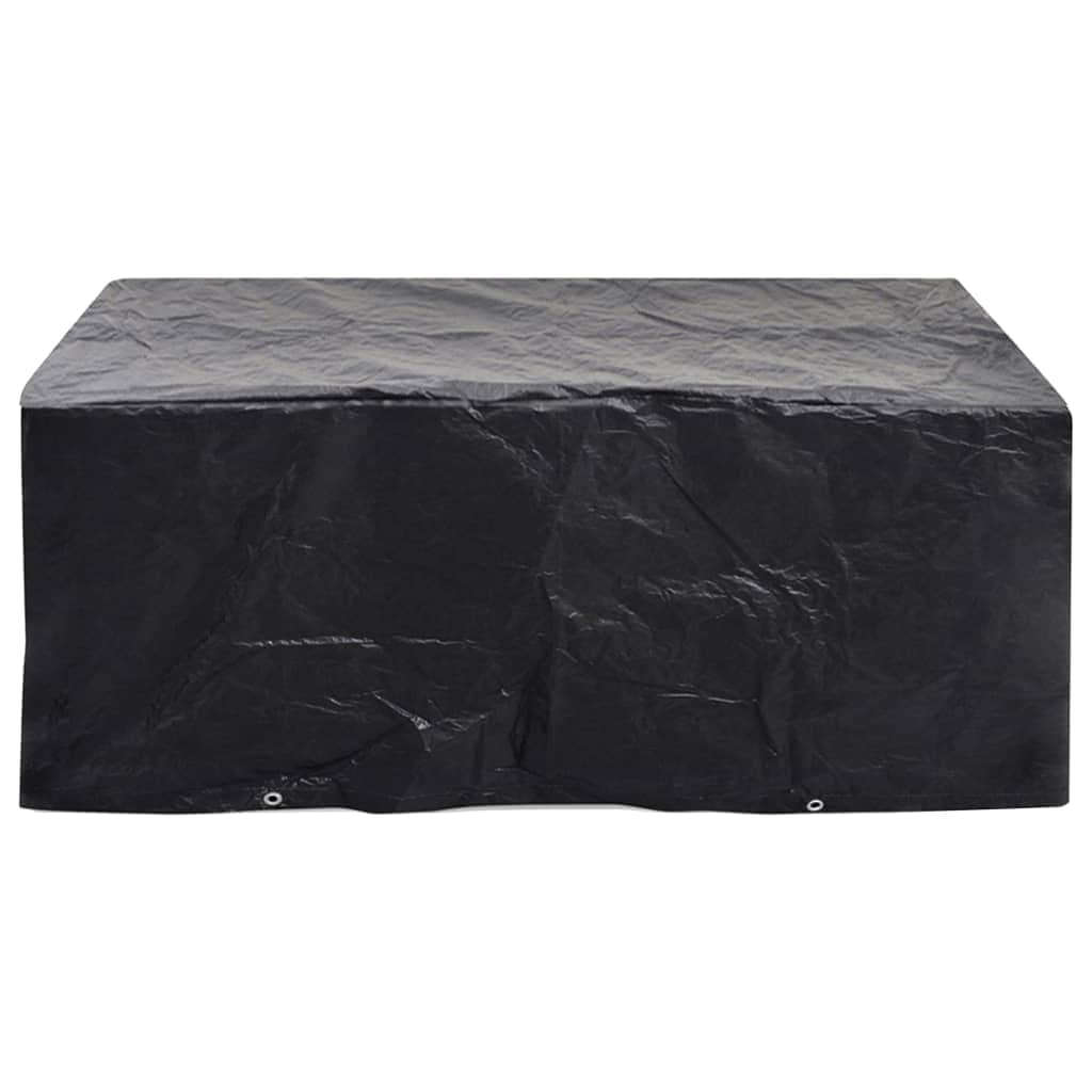 2 pcs Garden Furniture Covers 8 Eyelets -Black