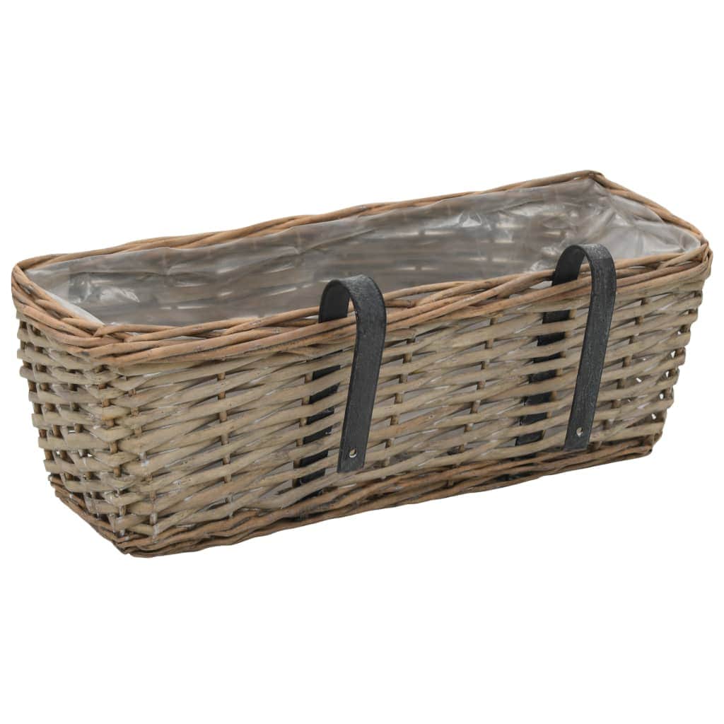 2 pcs Wicker Balcony Planter
