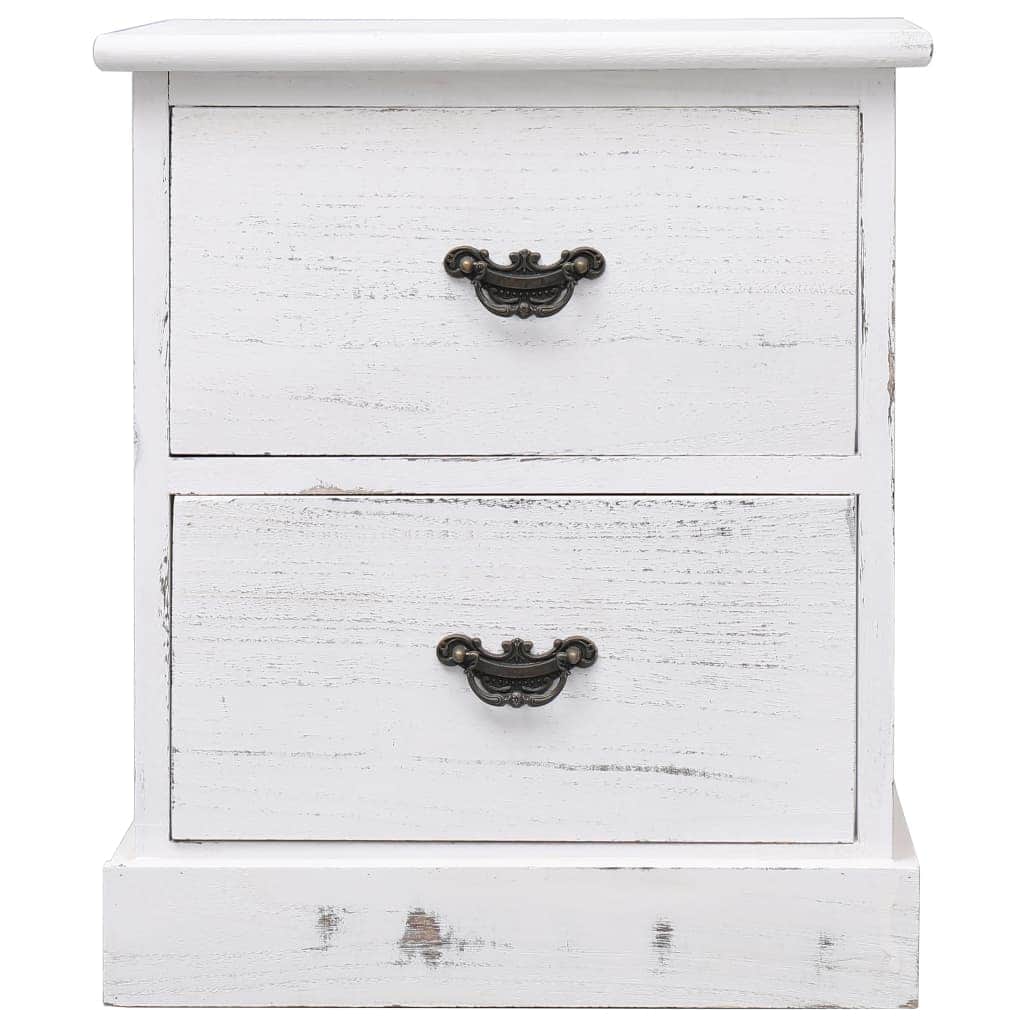 2 pcsBedside Cabinets White