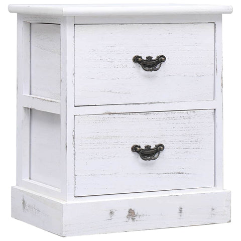 2 pcsBedside Cabinets White