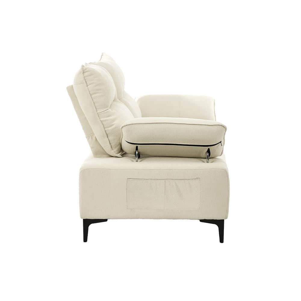 2 Seater Love Seat Couch Sofa Lounge Side Pocket Armrest