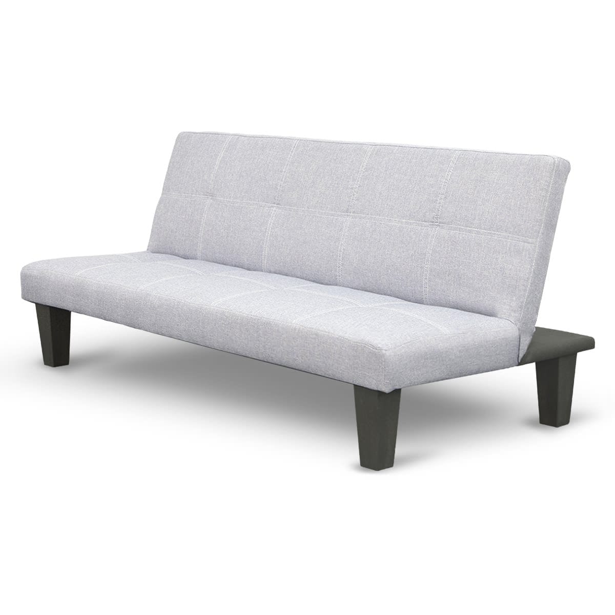 2 Seater Modular Linen Fabric Sofa Bed Couch Light Grey