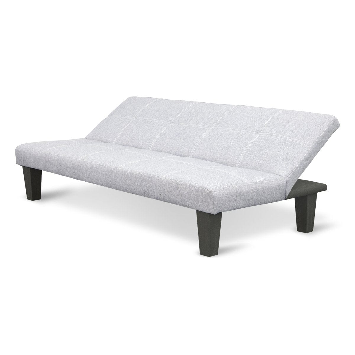 2 Seater Modular Linen Fabric Sofa Bed Couch Light Grey
