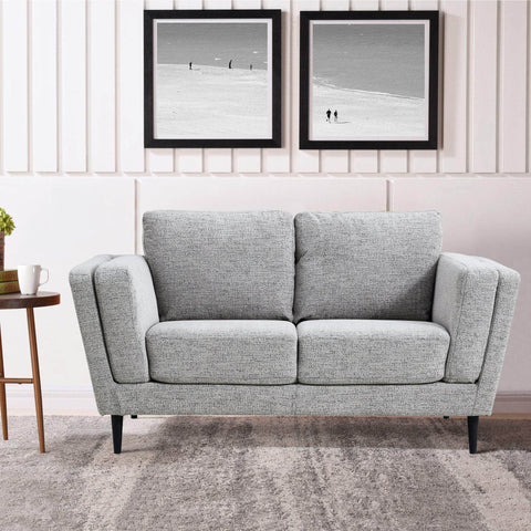 2 Seater Sofa Fabric Uplholstered Lounge Couch - Pepper