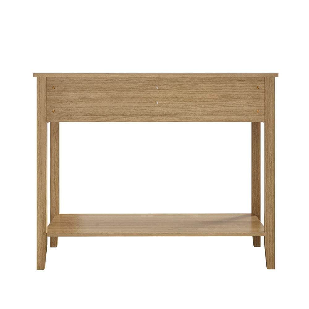 2-tier Console Table 100cm with 2 Storage Drawer
