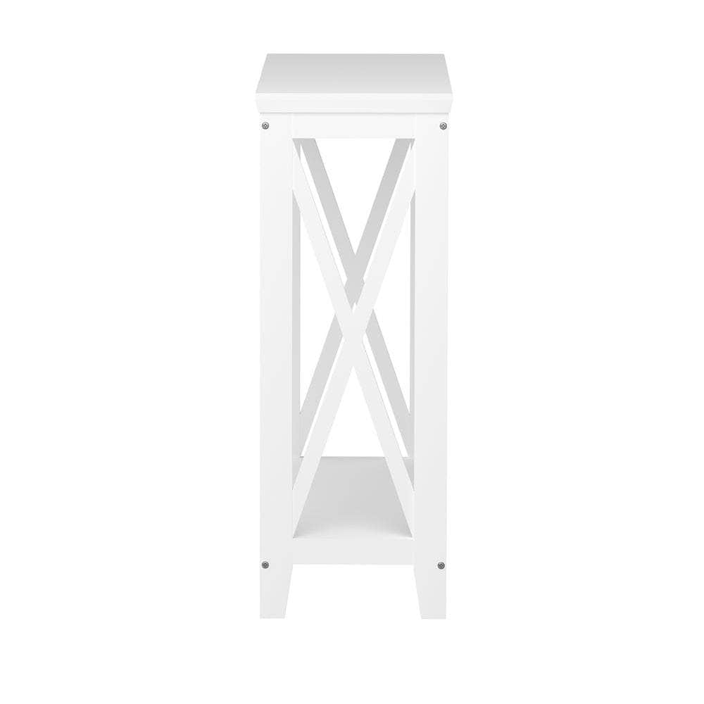 2-Tier Console Table X-Design Wooden White