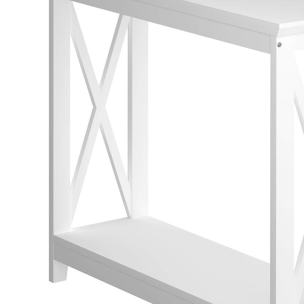 2-Tier Console Table X-Design Wooden White